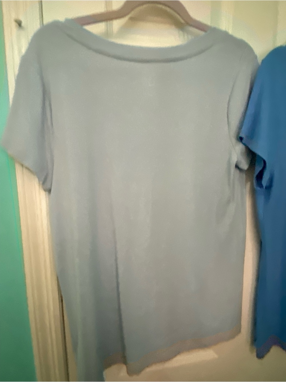 Lot of (2) A New Day Short Sleeve Tops (1) Lt. Blue NWT XL & (1) Med. Blue XXL. - Picture 6 of 9